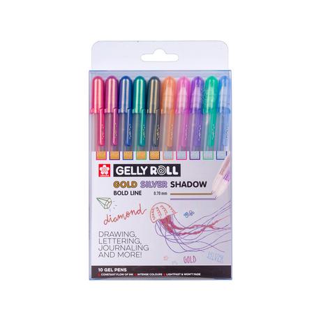 Sakura Gelroller Set Gold & Silver Shadow 