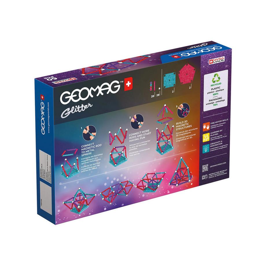Geomag  Glitter Green Line, 60 Teile 