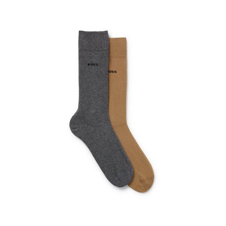 BOSS 2P RS Uni Colors CC Lot de 2 paires de chaussettes, hauteur mollet 