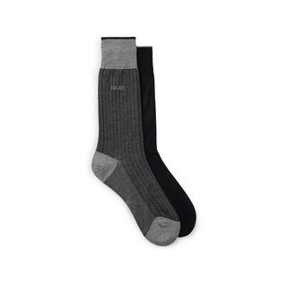 BOSS 2P RS Mini Design MC Lot de 2 paires de chaussettes, hauteur mollet 