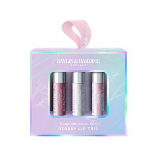 BAYLIS & HARDING Jojoba, Vanilla & Almond Oil Glossy Lip Trio Coffret cadeau  