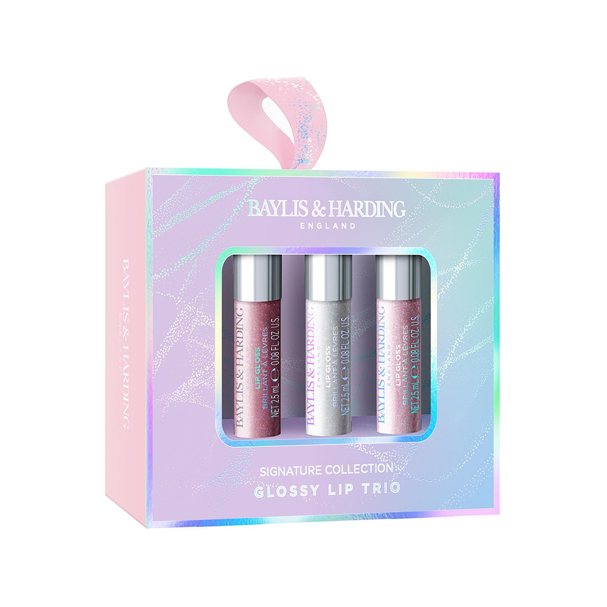 BAYLIS & HARDING Jojoba, Vanilla & Almond Oil Glossy Lip Trio Coffret cadeau  