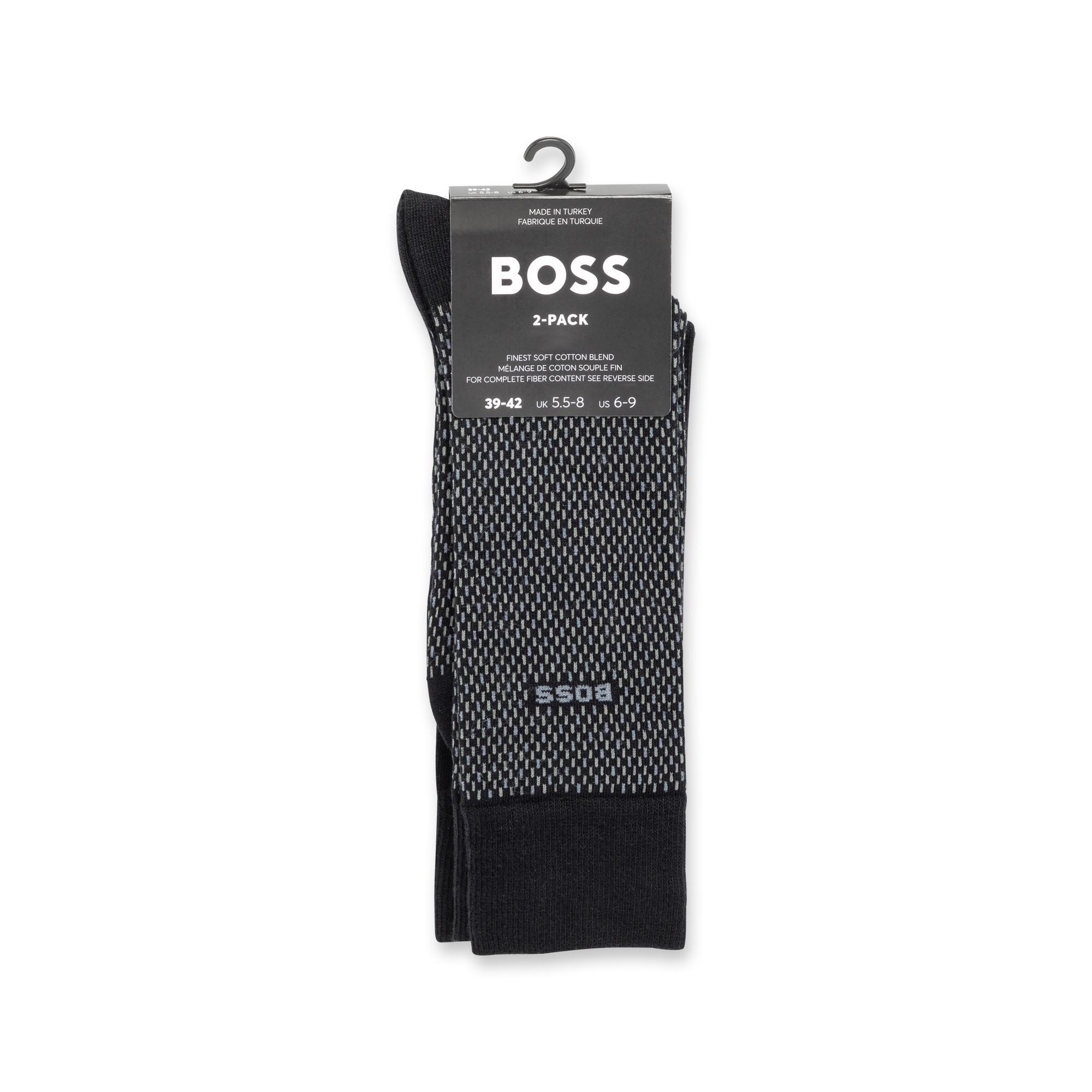 BOSS 2P RS Minipattern CC Lot de 2 paires de chaussettes, hauteur mollet 