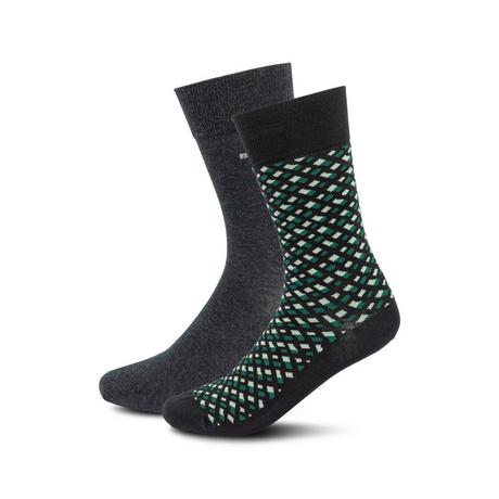 BOSS 2P RS Monogram CC Duopack, wadenlange Socken 