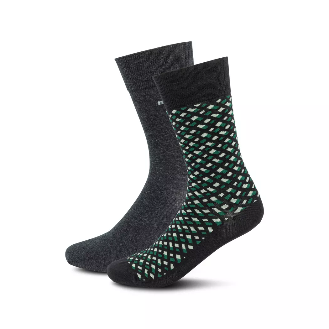 Boss - Duopack, wadenlange Socken, für Herren, Dunkelgrün, Größe 39-42