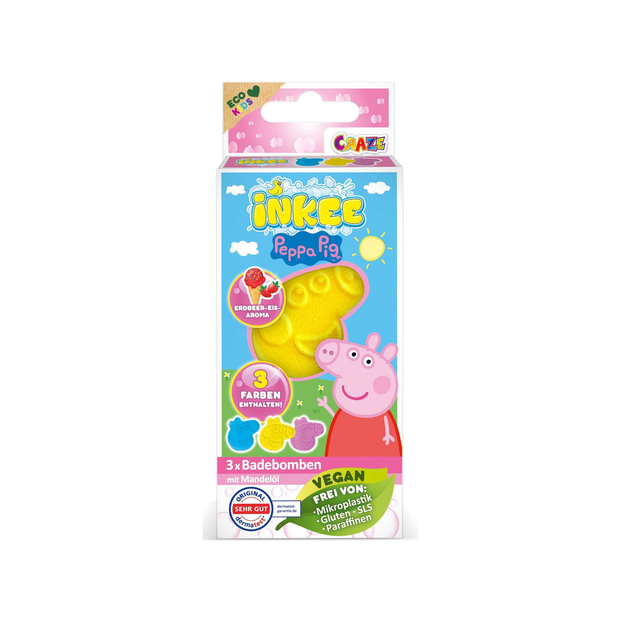 Craze  Inkee Badebomben Peppa Pig 3er Set 