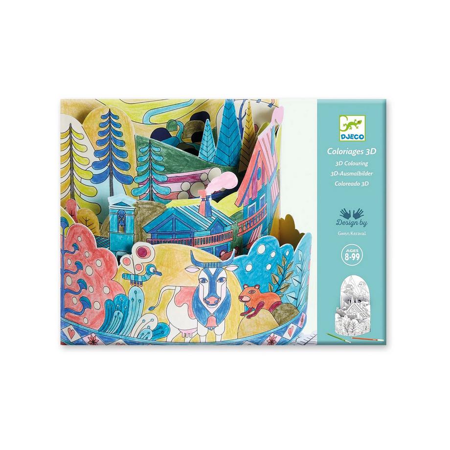 Djeco Immagini da colorare Mondo 3D Diorama 