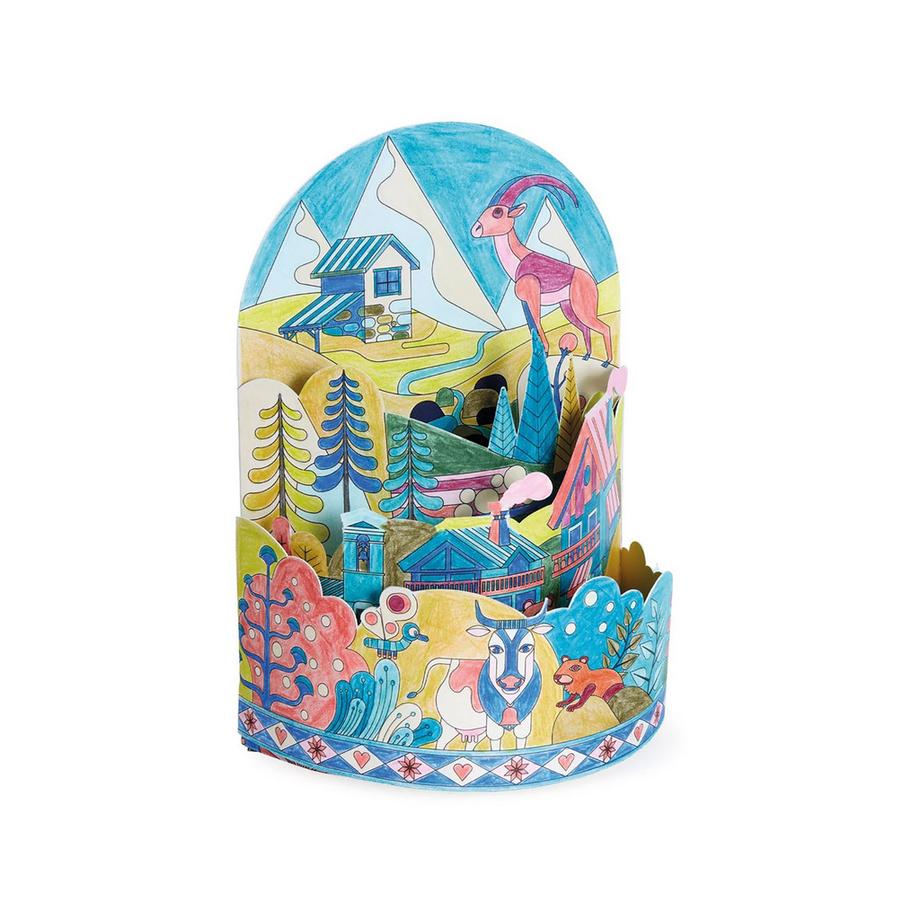 Djeco Immagini da colorare Mondo 3D Diorama 