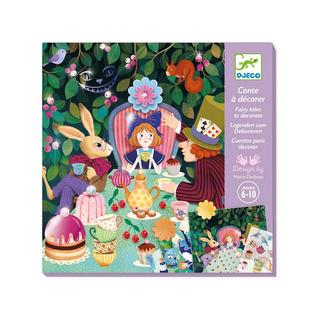 Djeco Bastelset mit Stickerbildern Im Wunderland 