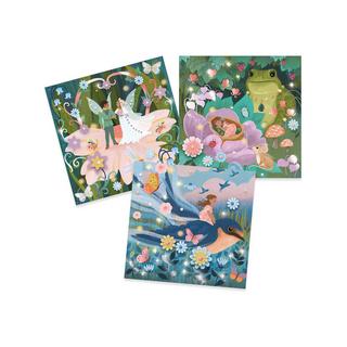 Djeco Bastelset mit Stickerbildern Däumelinchen 