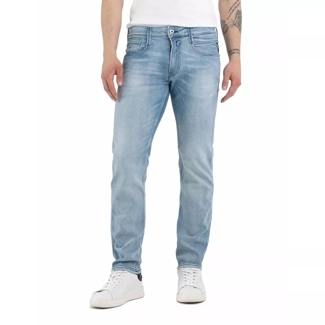 Replay - Jeans, Slim Fit, für Herren, Hellblau Denim, Größe W38/L32