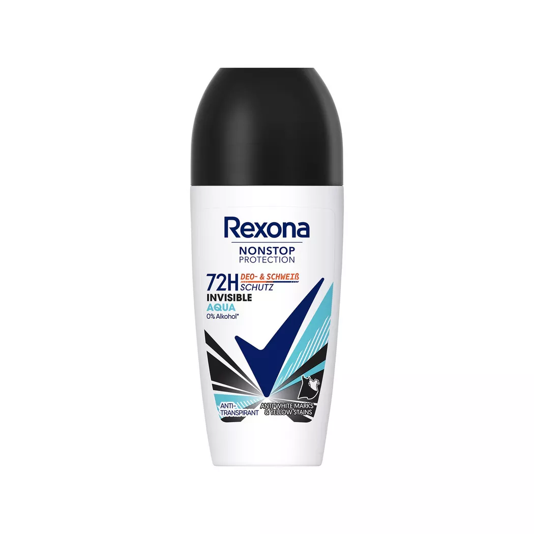 Rexona - Deo Roll-On, Nonstop Protection Invisible Aqua, 50 ml
