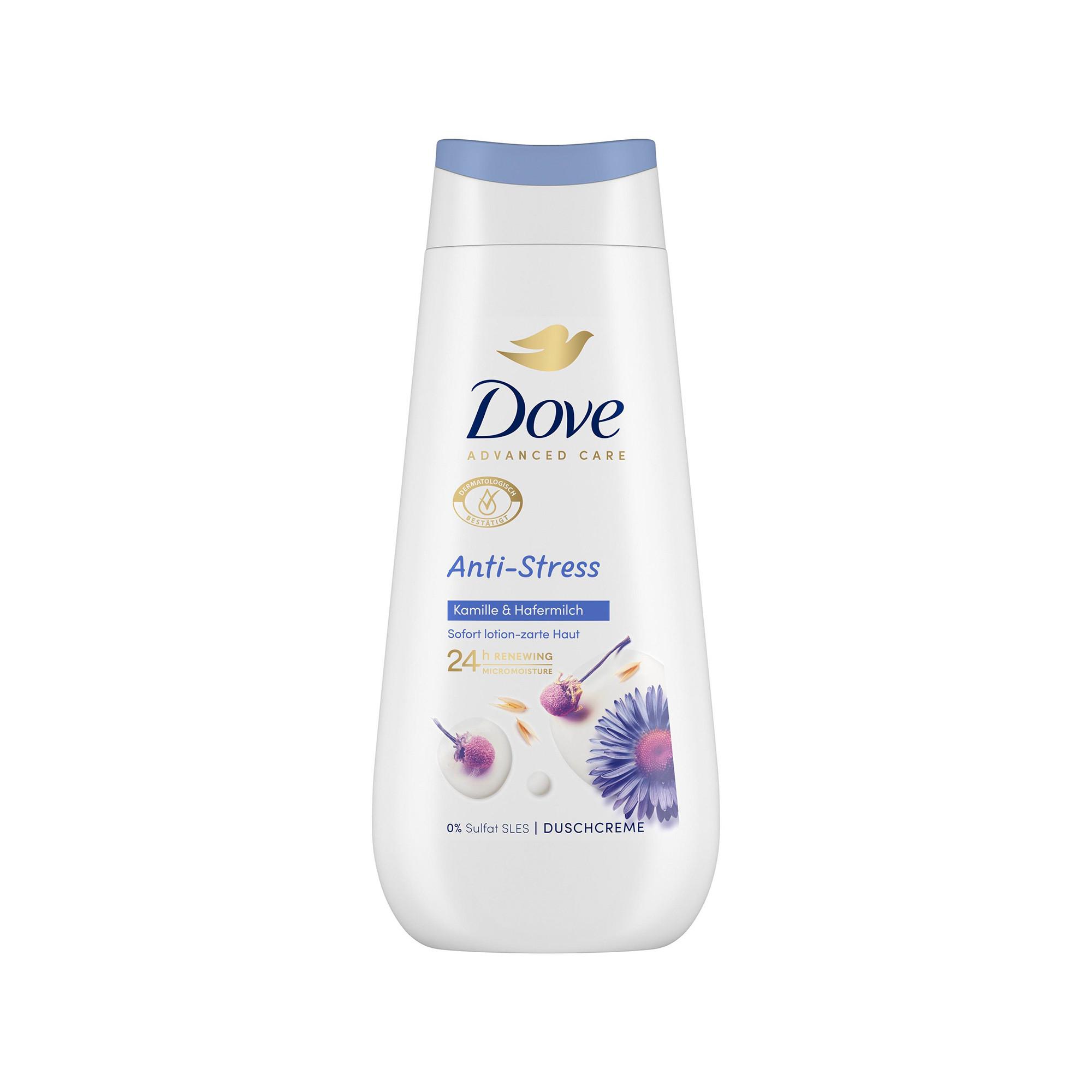 Dove Advanced Care Antistress con Camomilla e Latte d'Avena Crema Doccia Nutriente  