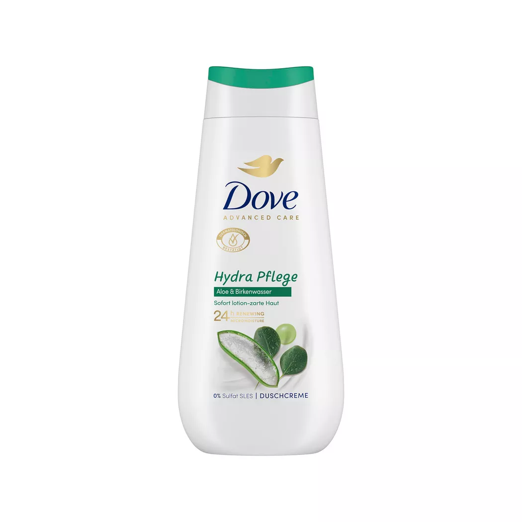 Dove - Duschcreme, Advanced Care  Hydra Pflege Aloe & Birkenwasser, 225 ml