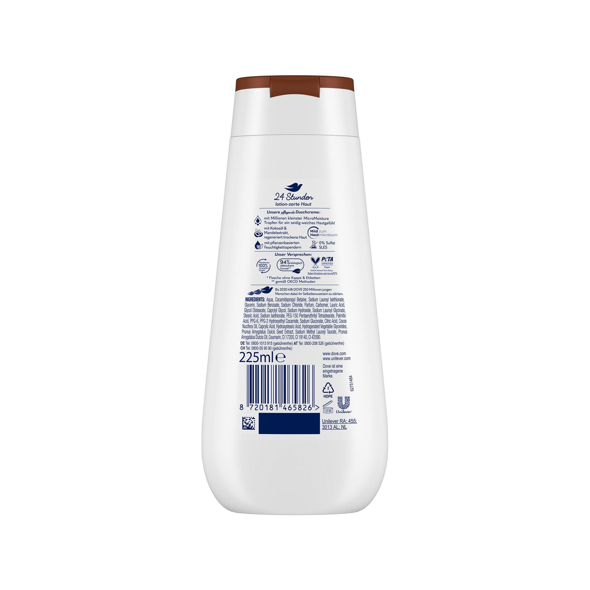 Dove Advanced Care  Crème de douche Soin gourmand Huile de coco & amande douce 