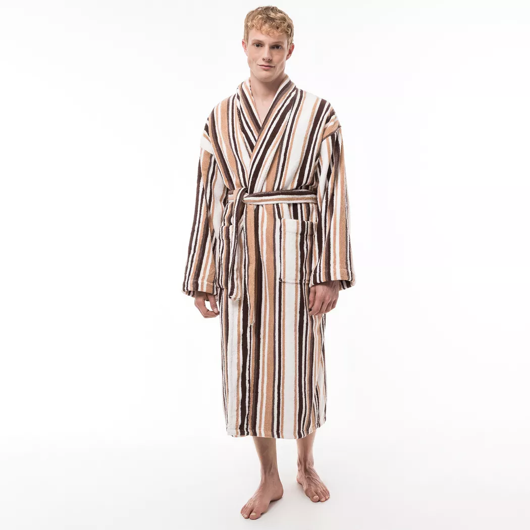 Manor - Langer Bademantel, für Herren, Beige, Größe L/XL