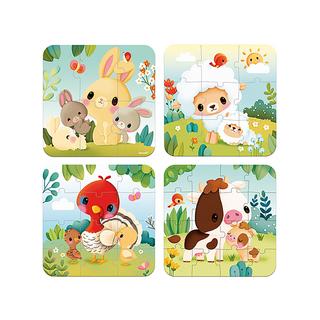 Janod  Puzzle Bauernhof 4er-Set 