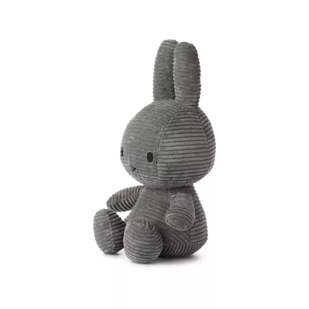 Bon Ton Toys - Miffy Kordsamt dunkelgrau, 50 CM
