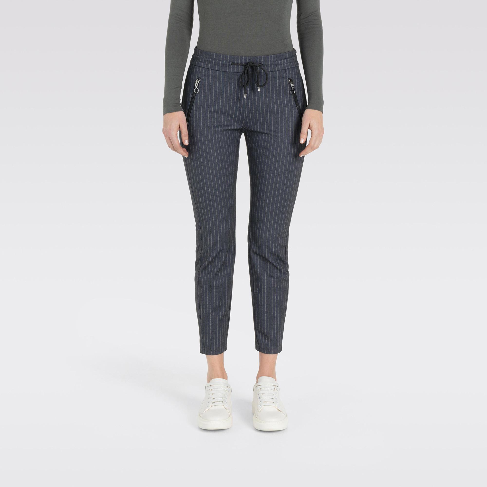 MAC Easy Smart Pantaloni da jogging Slim Fit a righe con coulisse  