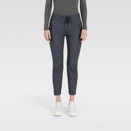 MAC Easy Smart Pantaloni da jogging Slim Fit a righe con coulisse  