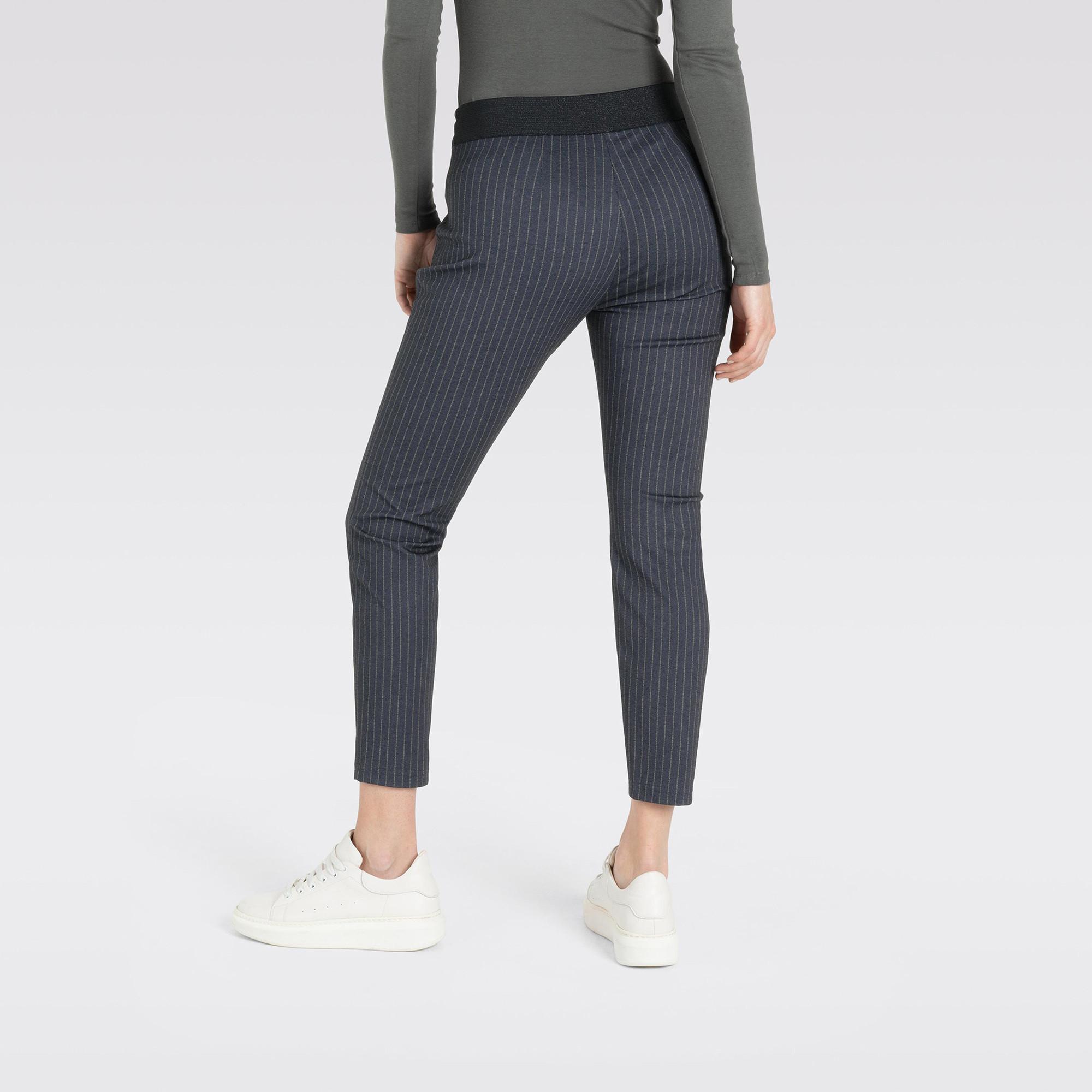 MAC Easy Smart Pantaloni da jogging Slim Fit a righe con coulisse  