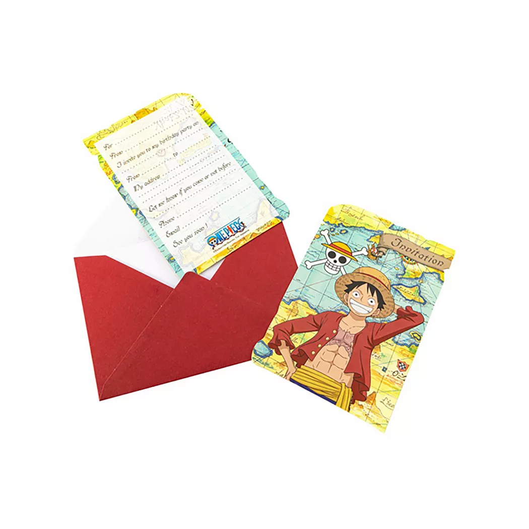 Chaks - One Piece 8 Einladungskarten, Multicolor
