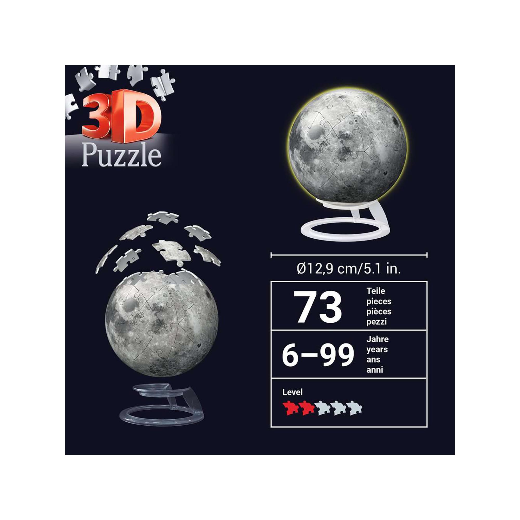 Ravensburger  3D Puzzleball Moon Glow, 72 pièces 