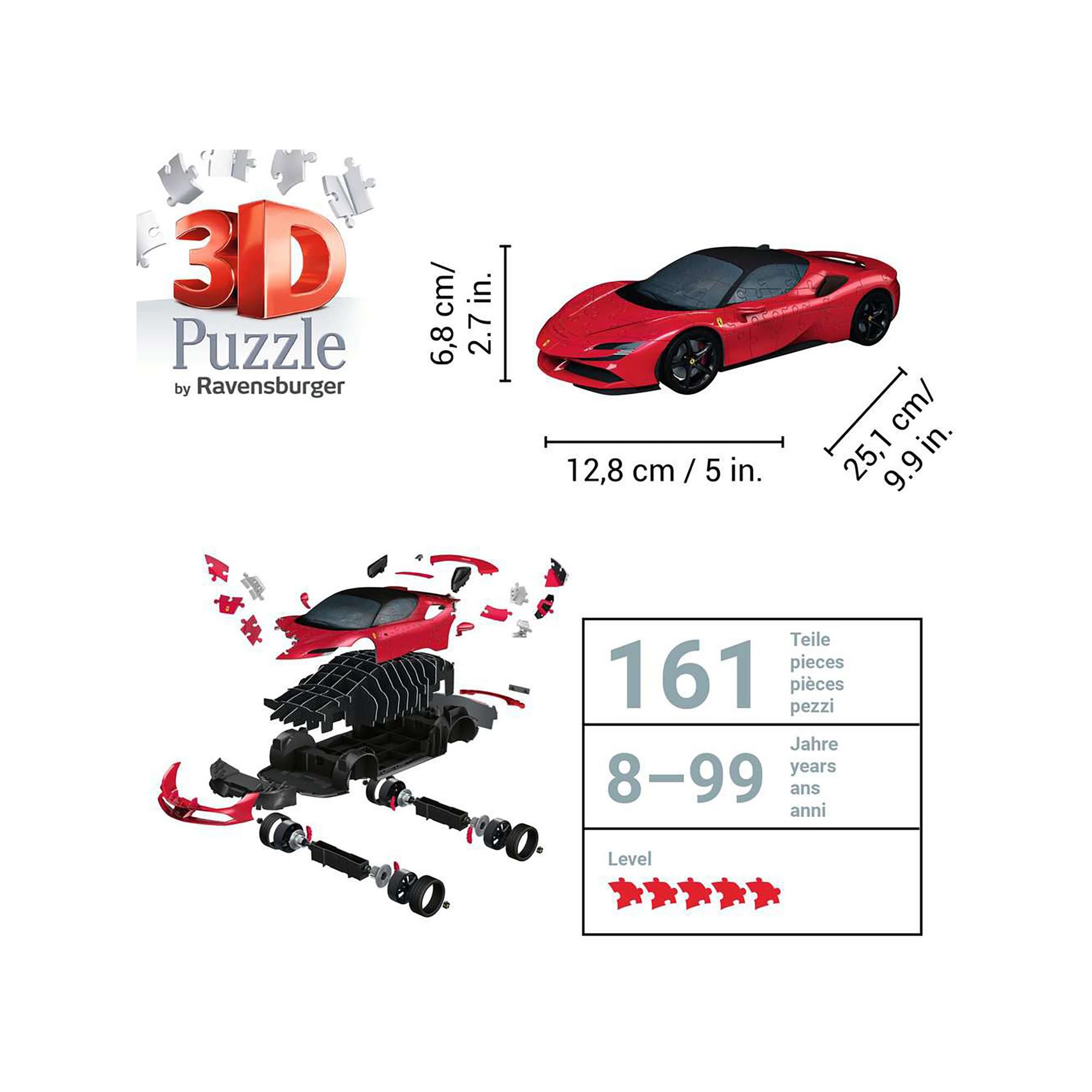 Ravensburger  Puzzle 3D Ferrari SF90 Stradale, 108 pièces 