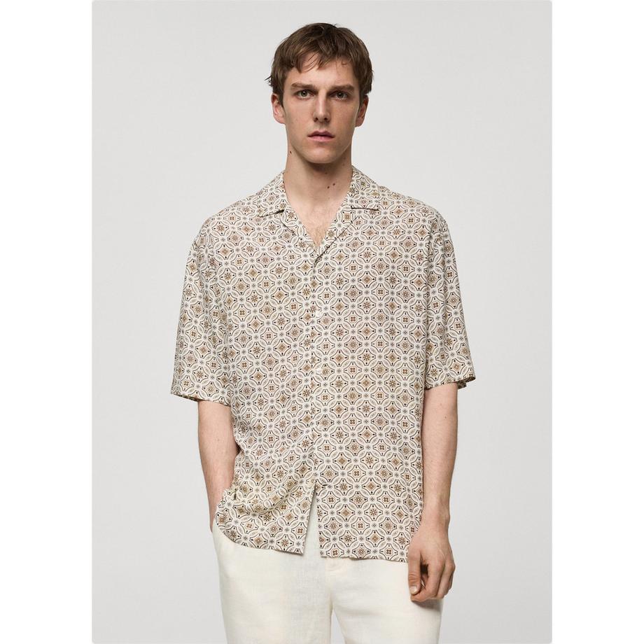 Mango Man Chemise à manches courtes à motifs  
