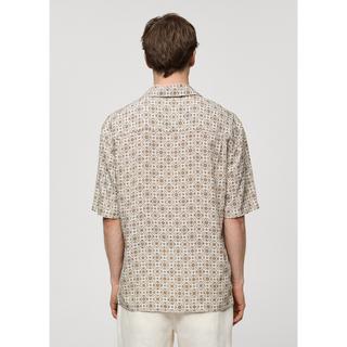 Mango Man Gemustertes Kurzarmhemd  