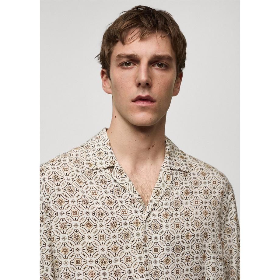 Mango Man Chemise à manches courtes à motifs  