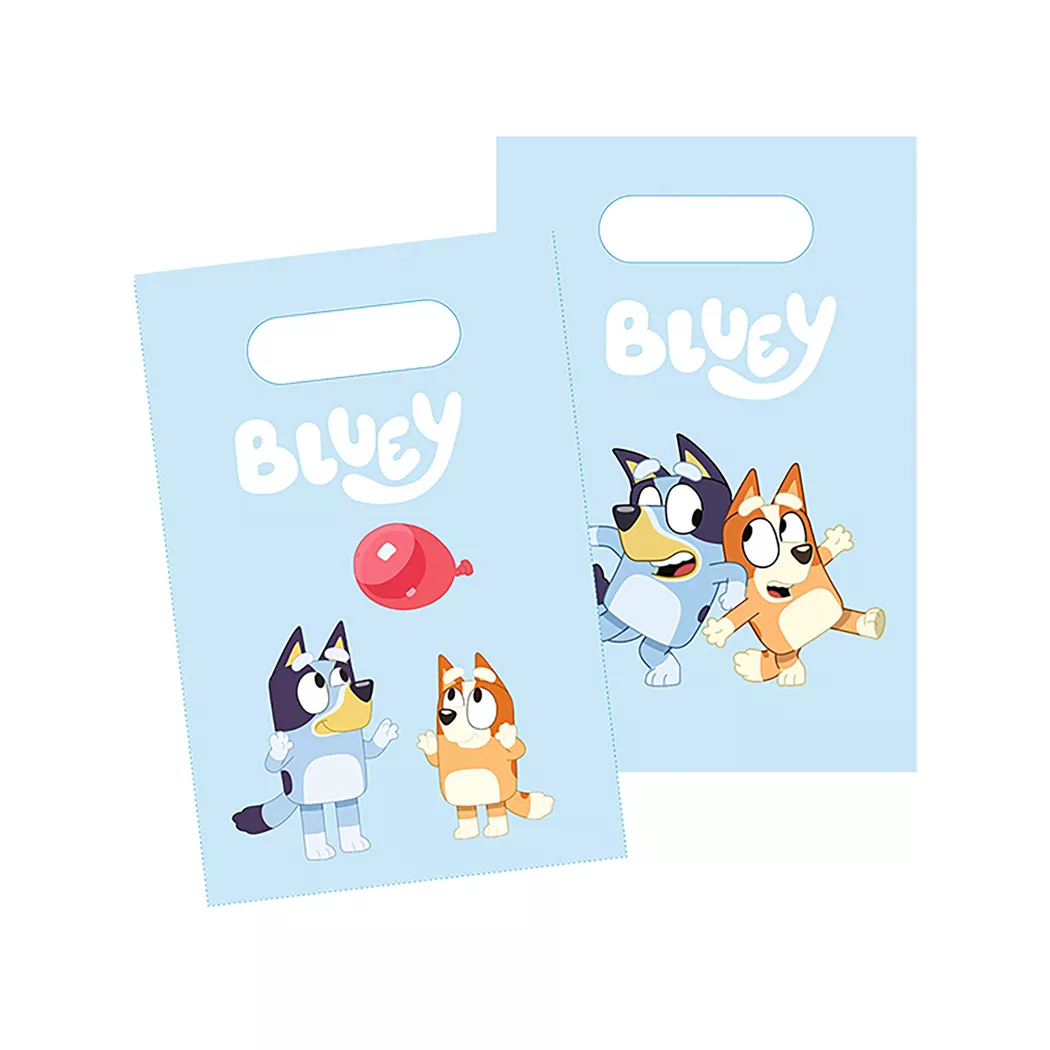 Amscan - Bluey 8 Partytüten, Multicolor