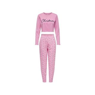 Only Lingerie Christmas Cropped Nightwear Set Pyjama-Set, manches longues 