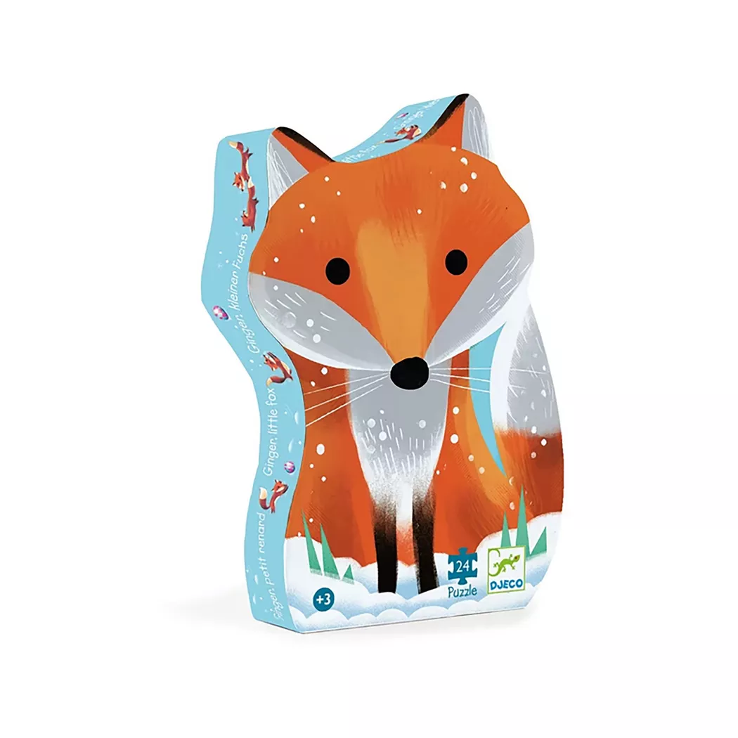 Djeco - Puzzle Kleiner Fuchs Ginger, 24 Teile, Multicolor