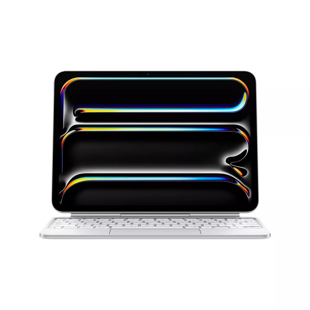 Apple - Kabellose Tastatur, Magic Keyboard for iPad Pro 11‑inch (M4), Weiss