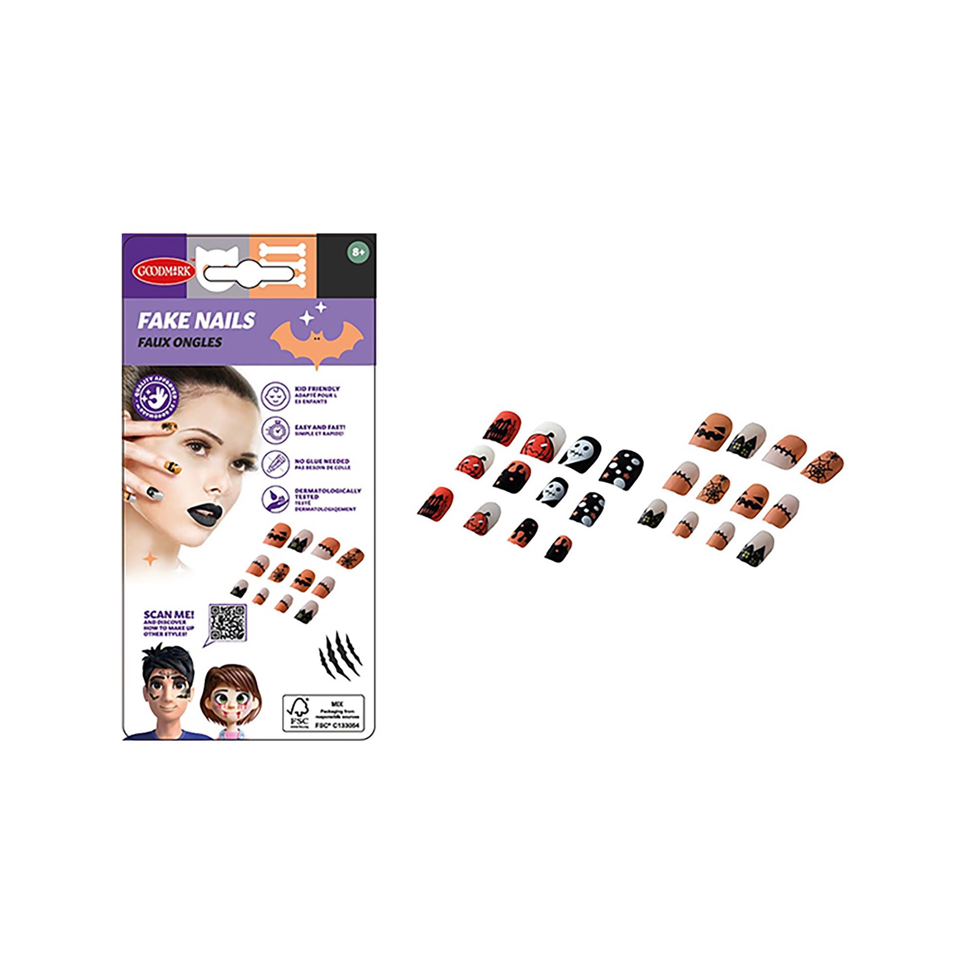 Goodmark  Halloween Fake Nails, modelli assortiti 