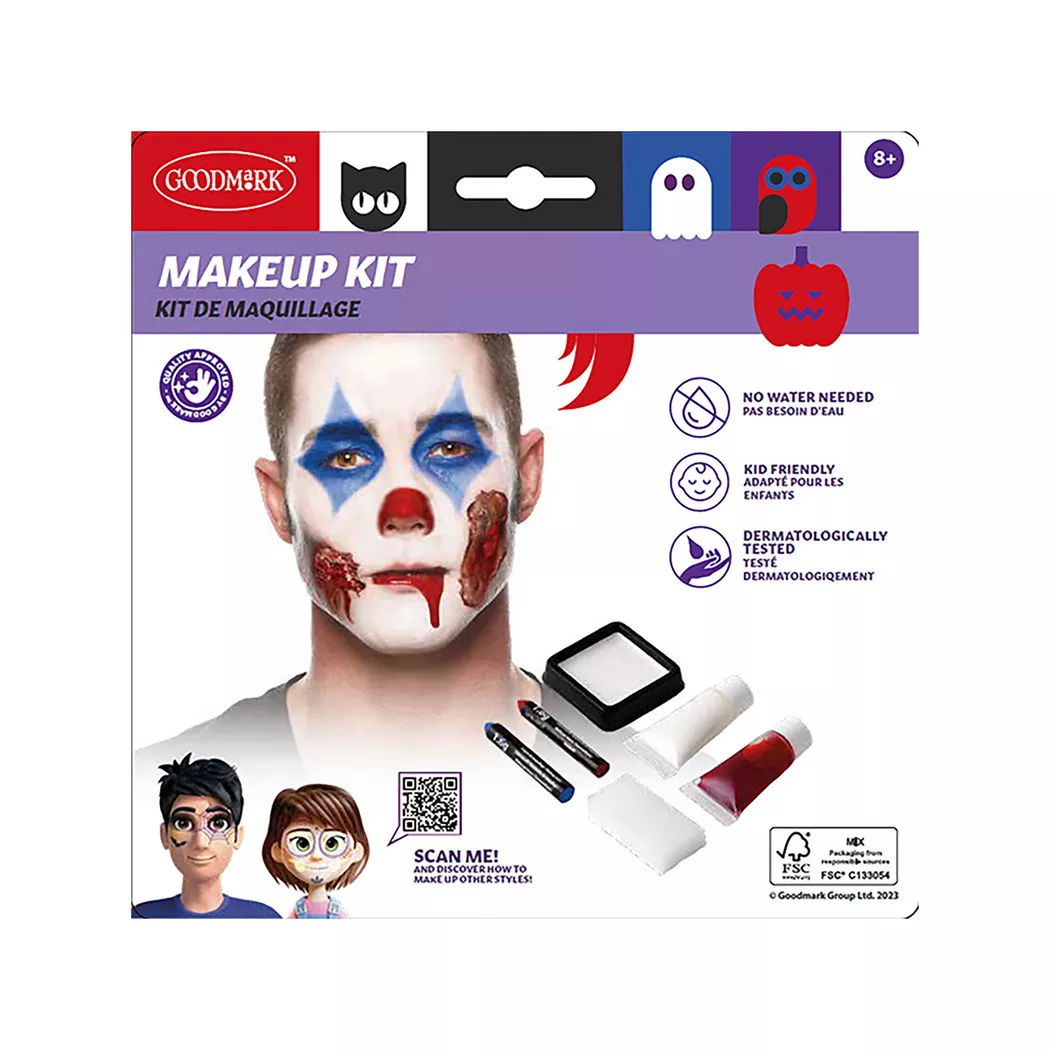 Goodmark - Make Up Kit – böser Clown, Multicolor