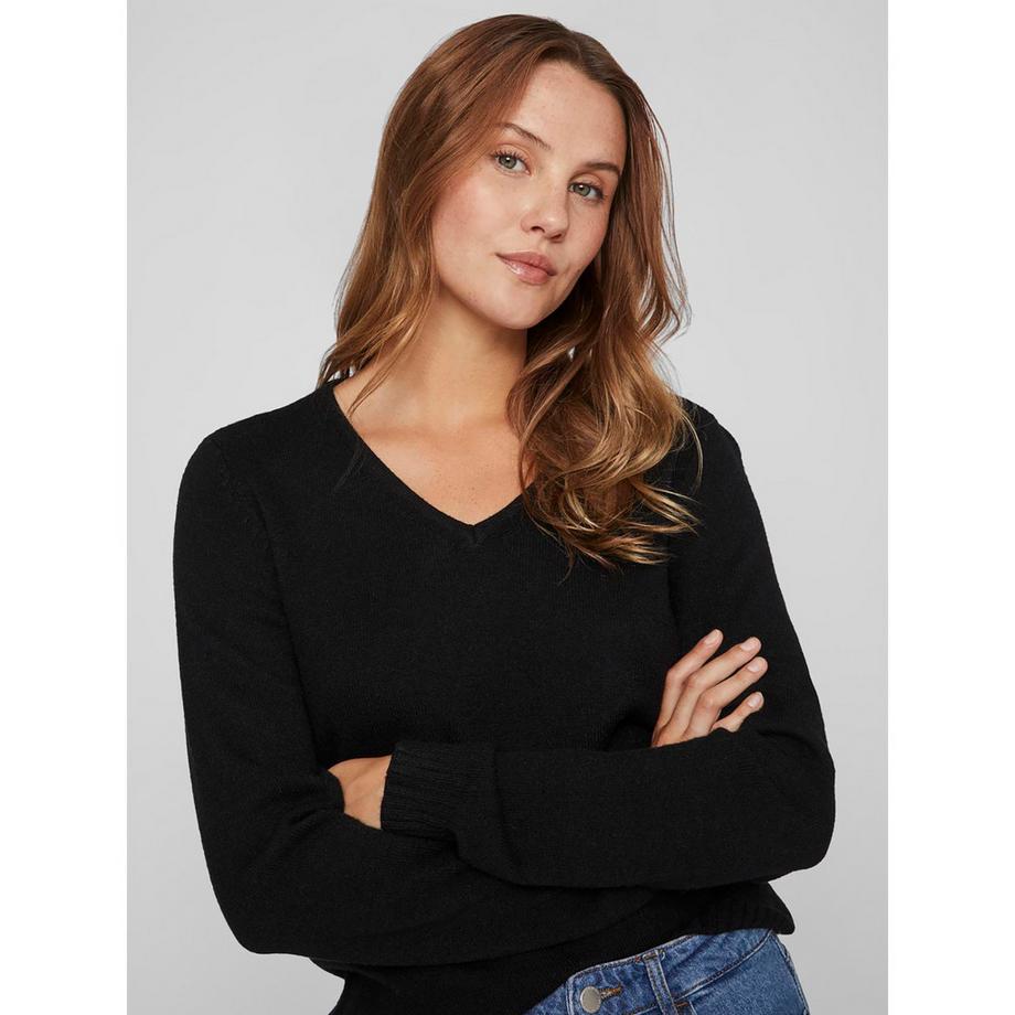 VILA Pullover Scollo a V a Costine  