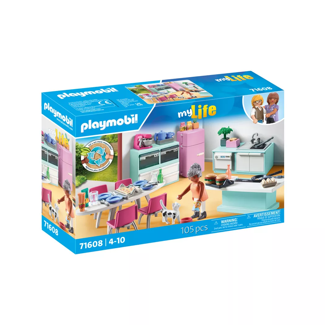 Playmobil - 71608 Küche mit Essplatz, Multicolor