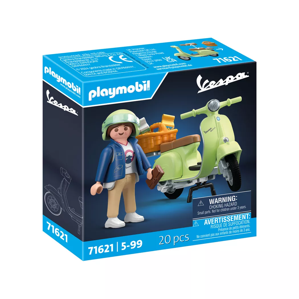 Playmobil - 71621 1969 Vespa 150 Sprint Veloce, Hellgrün, Multicolor