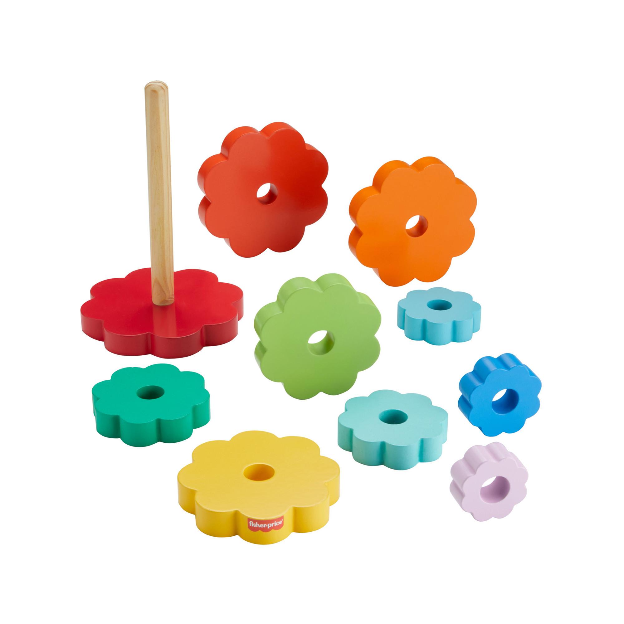 Fisher Price  Buntes Holz-Ringstapelset 