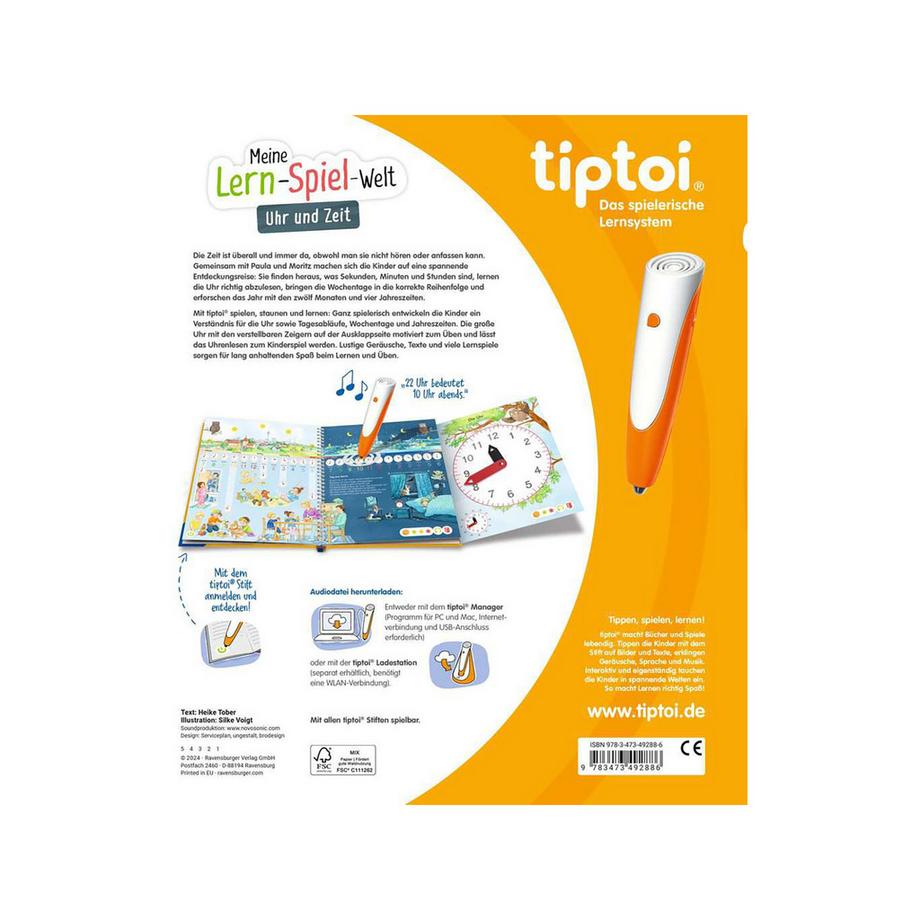 tiptoi  Buch Uhr und Zeit, Deutsch 