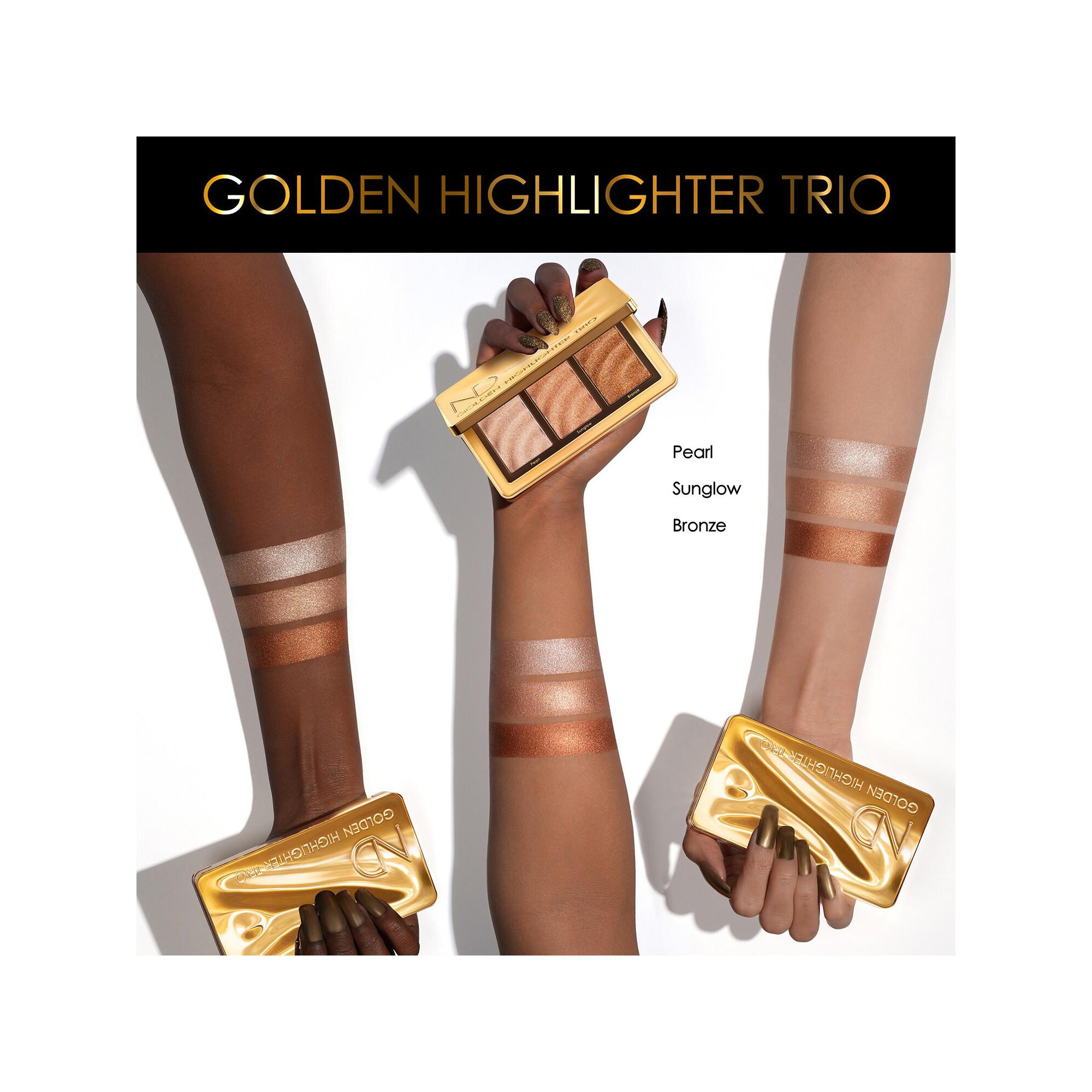 NATASHA DENONA  Golden Highlighter Trio - Palette illuminante ibrida multiuso 