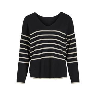 VILA Pull Col V Rayé  