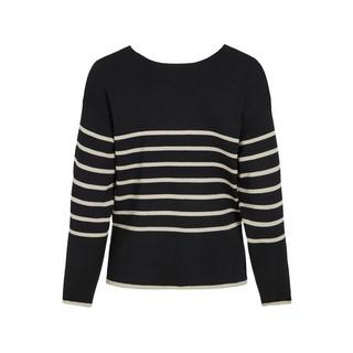 VILA Pull Col V Rayé  