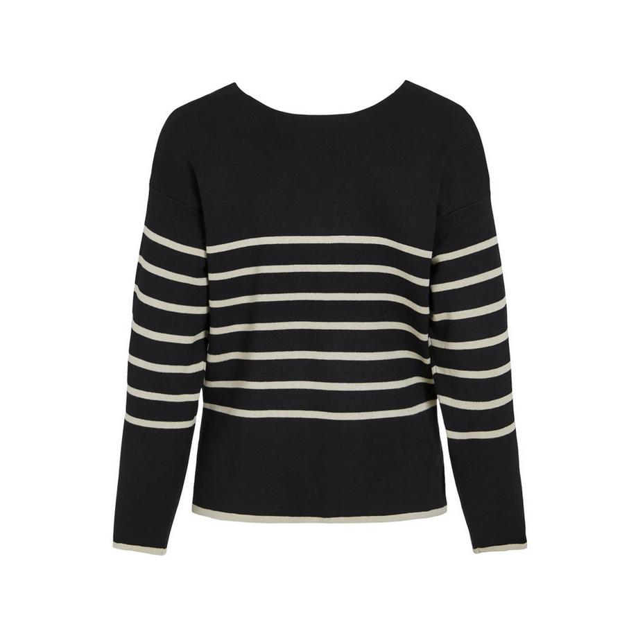 VILA Gestreifter V-Ausschnitt Pullover  