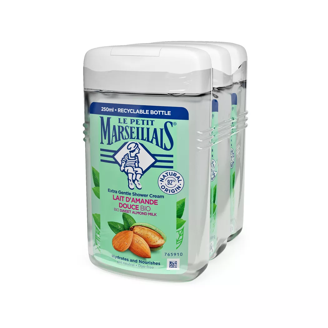 Le Petit Marseillais - Trio Duschcreme Süssmandel, 3x250 ml