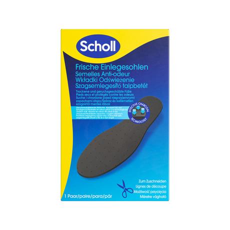 Scholl Semelles intérieures Odour Buster Frais dans un format pliable pratique 