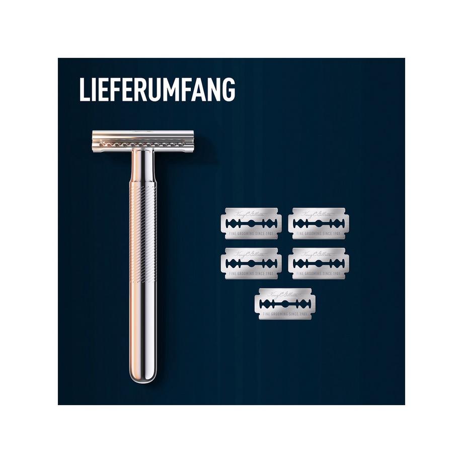 Gillette King C.  Rasoio di sicurezza con 5 lame 