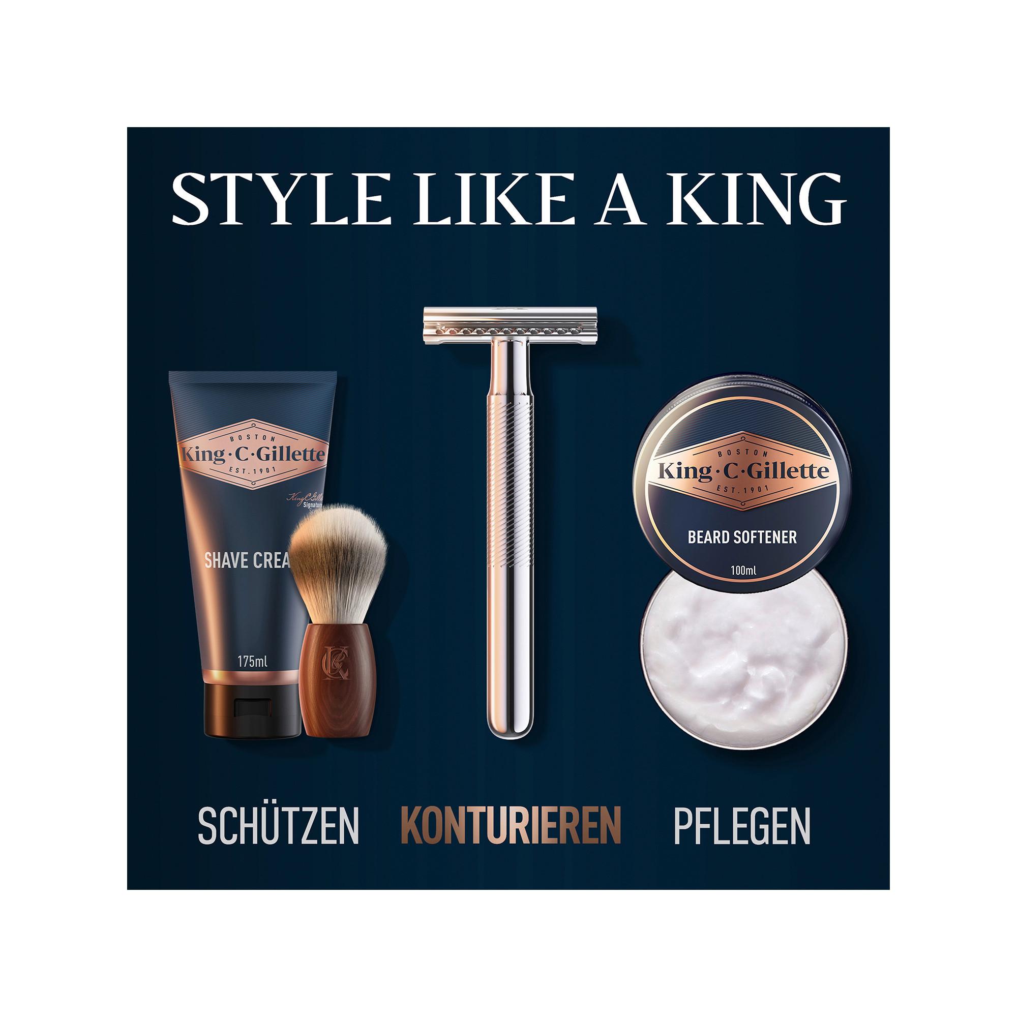 Gillette King C.  Rasierhobel mit 5 Klingen 